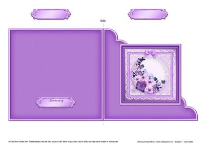 Spring Flowers Cut and Fold Corner Card