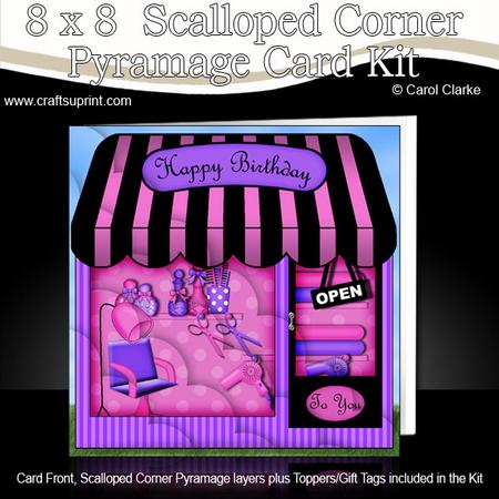 8 x 8 Little Hairdresser Shop Scalloped Corner Kit