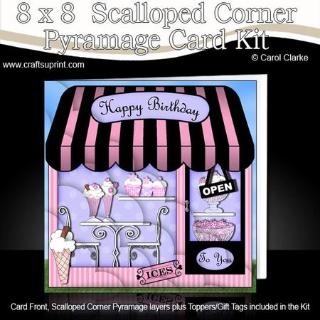 8 x 8 Little Ice Cream Shop Scalloped Corner Kit