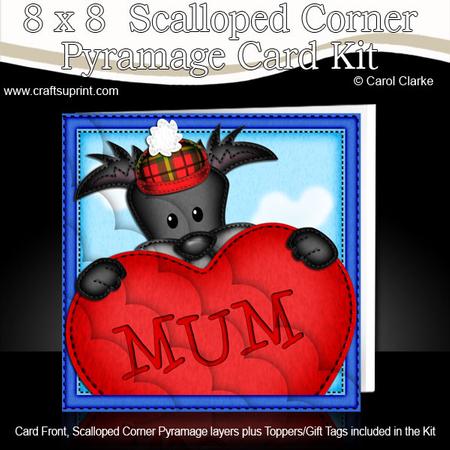 8 x 8 Hamish Dog's Heart for Mum Scalloped Corner Kit