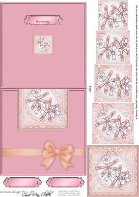 Dreamy Dragonfly  - No-Hole Easy Over the Edge Card & Spiral Pyramid Topper