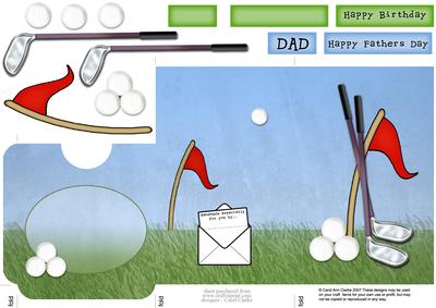 Golf Lottery Wallet Card