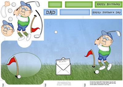 Bert Plays Golf Lottery Wallet Card