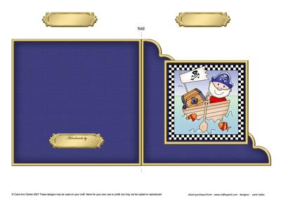 Pirates Ahoy Cut and Fold Corner Card