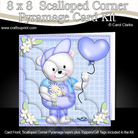 8 x 8 Teddy Ed's Balloon Scalloped Corner Kit