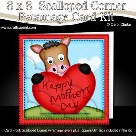 8 x 8 Gi Gi's Mothers Day Heart Scalloped Corner Kit