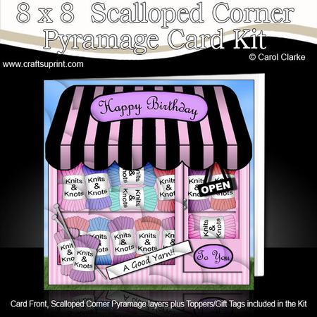 8 x 8 Little Knitting Shop Scalloped Corner Kit