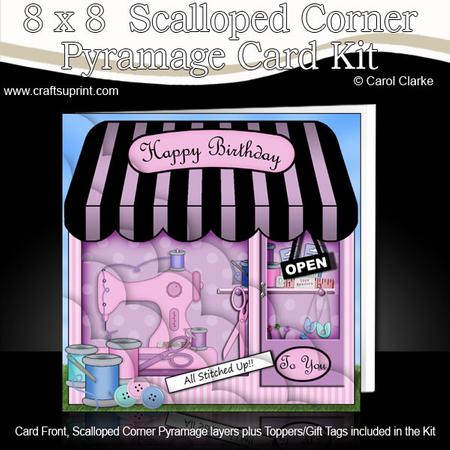 8 x 8 Little Sewing Shop Scalloped Corner Kit
