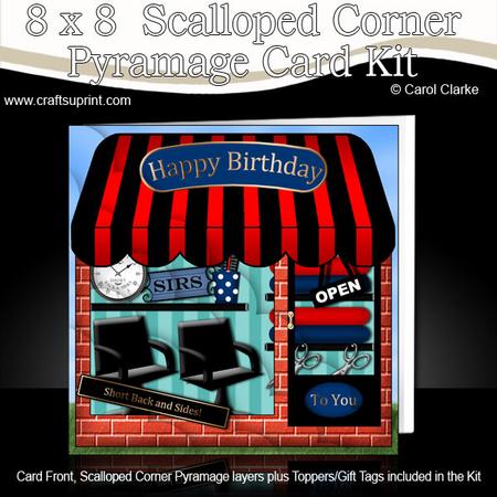 8 x 8 Little Barbers Shop Scalloped Corner Kit