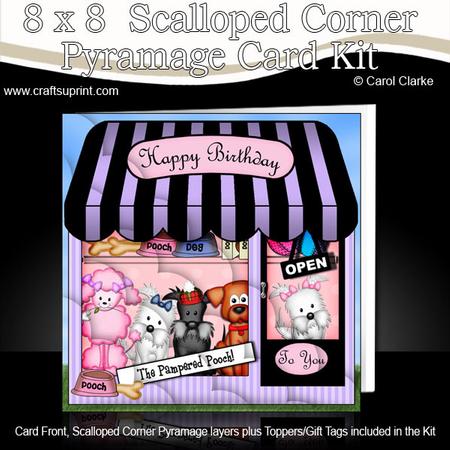 8 x 8 Little Pampered Pooch Shop Scalloped Corner Kit