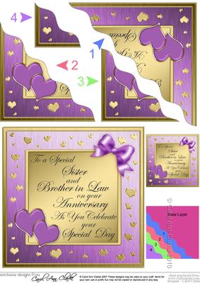 Sister N Brother in Law Anniversary Wavy Corner Side Stacker