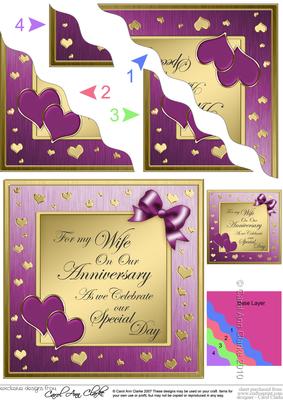 To My Wife Anniversary Wavy Corner Side Stacker