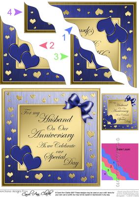 To My Husband Anniversary Wavy Corner Side Stacker