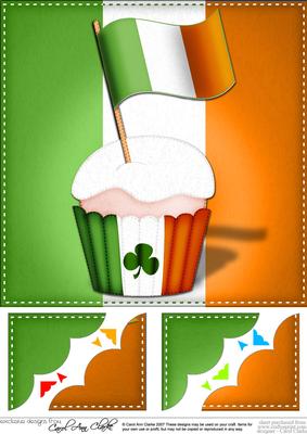 8 x 8 Flying the Flag Ireland Scalloped Corner Topper