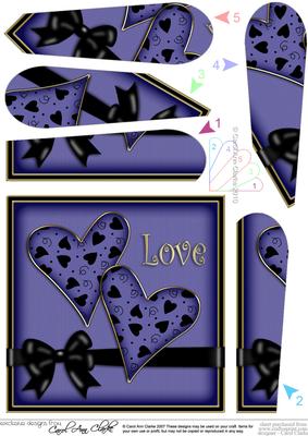 Love Hearts Fan Pyramage Topper