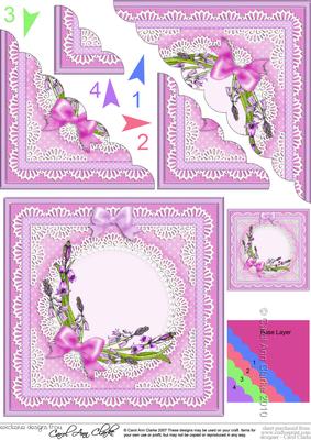 Bluebells Scallop Corner Side Stacker Topper