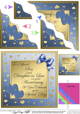Son N Daughter in Law Anniversary Wavy Corner Side Stacker