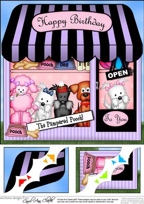 8 x 8 the Little Pampered Pooch Shop Topper