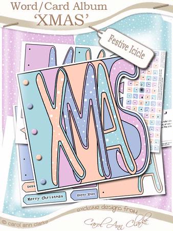 Xmas Word Book Kit in Festive Colours