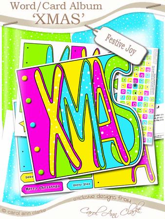 Xmas Word Book Kit in Festive Colours
