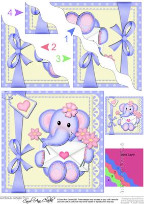 Lola Elephant's Letter Wavy Corner Side Stacker Topper