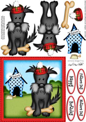 Hamish's Bone Quick Card N 3D Decoupage