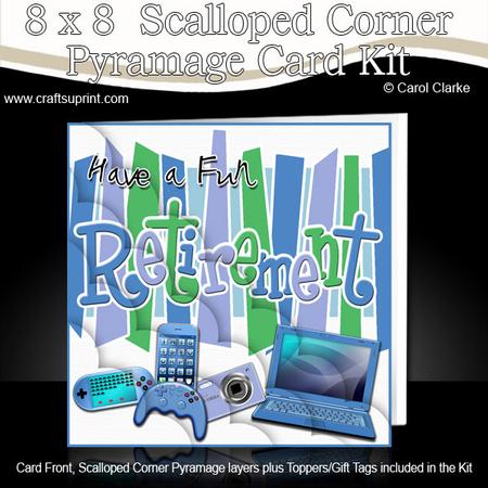 8 x 8 Retirement Gadgets N Gizmos Scalloped Corner Kit