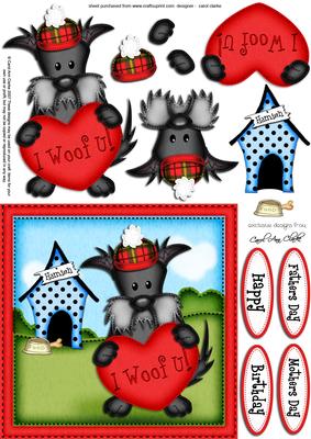 Hamish's Heart Quick Card N 3D Decoupage