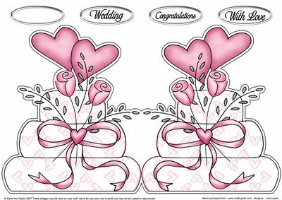 Wedding Cake Shaped Card