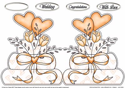 Wedding Cake Shaped Card
