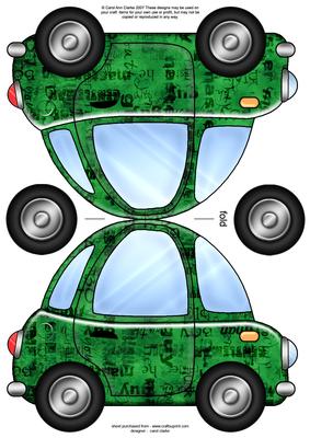 Funky Car Shaped Card