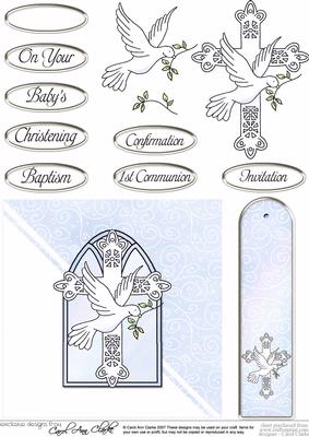 Christening/confirmation Quick Card with Decoupage
