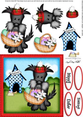 Hamish's Easter Basket Quick Card N 3D Decoupage