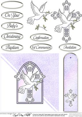 Christening/confirmation Quick Card with Decoupage