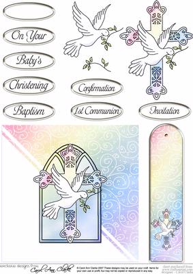 Christening/confirmation Quick Card with Decoupage