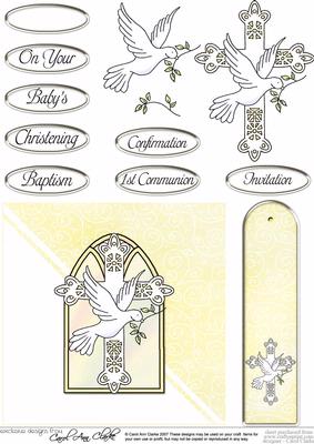 Christening/confirmation Quick Card with Decoupage