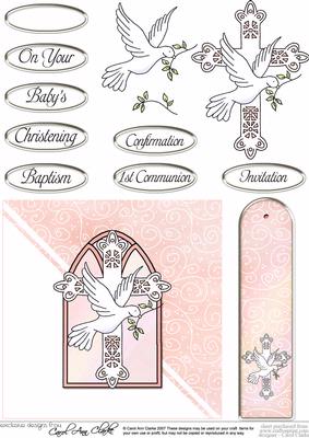 Christening/confirmation Quick Card with Decoupage