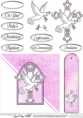 Christening/confirmation Quick Card with Decoupage