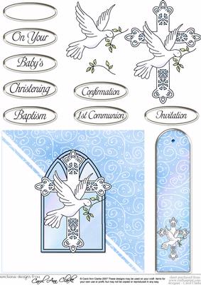 Christening/confirmation Quick Card with Decoupage