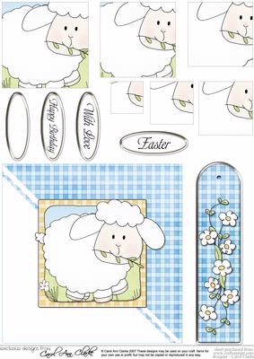 Little Lamb Quick Card with Pyramage