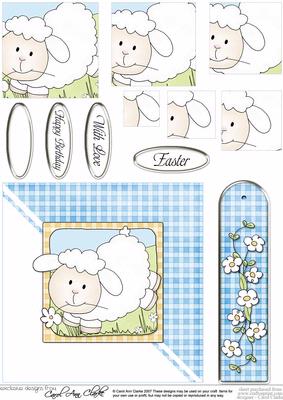 Little Lamb Quick Card with Pyramage