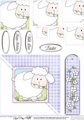 Little Lamb Quick Card with Pyramage
