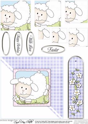 Little Lamb Quick Card with Pyramage