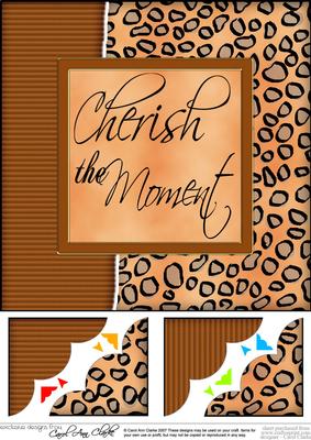 8 x 8 Fun and Funky Animal Print Scalloped Corner Topper