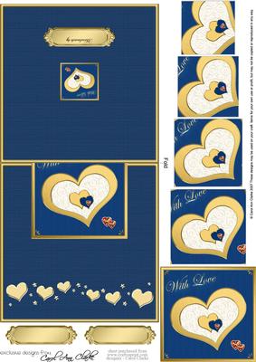 Elegant Hearts No-Hole Over the Edge with Spiral Pyramid Topper