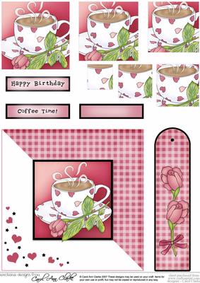 Cup with Roses Quick Card with Pyramage