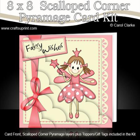 8 x 8 Fairy Twinkltoes and Lace Scalloped Corner Kit