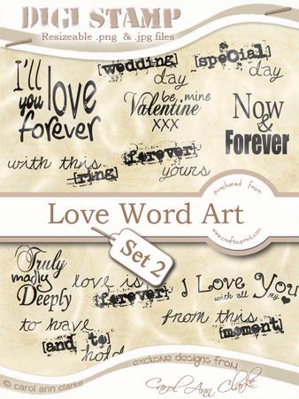 Love Digi Stamp Word Kit