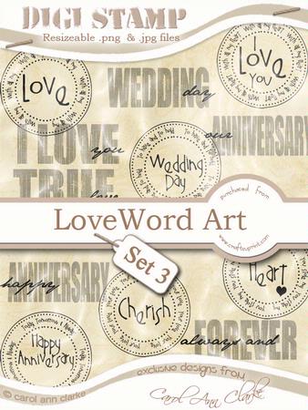 Love Digi Stamp Word Kit