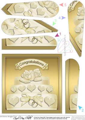 Wedding Cake Fan Pyramage Topper